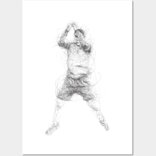 Cristiano Ronaldo siuuu Scribble Art Posters and Art